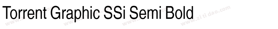 Torrent Graphic SSi Semi Bold Italic字体转换